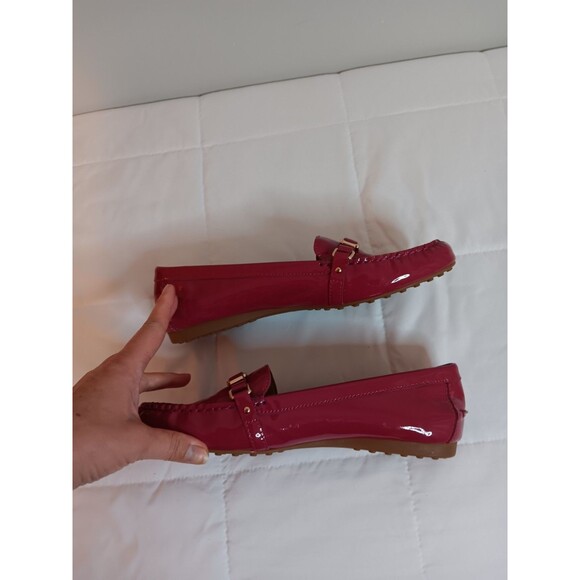 Coach Flynn Patent Leather Loafer Shoe Sz 9.5 B Hot Pink - Picture 6 of 7